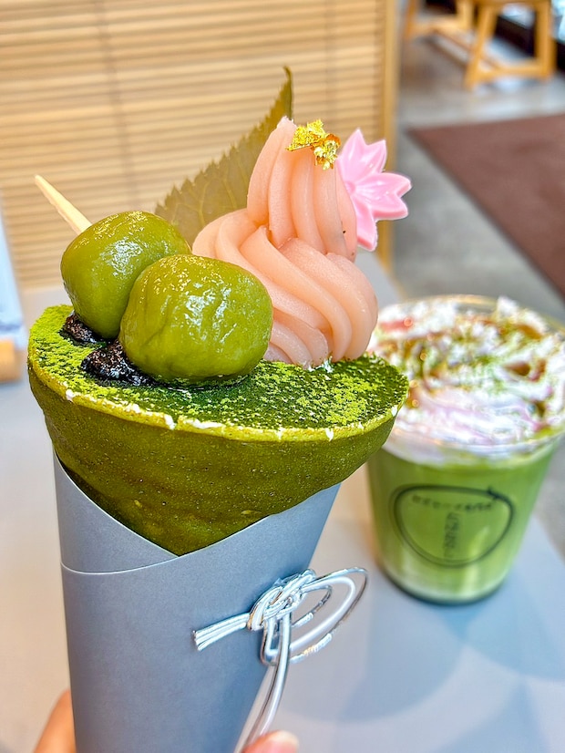 出雲大社近くの和クレープ屋さん。春の新作は緑とピンクの彩り美しい桜スイーツ！｜島根県出雲市