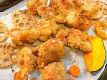 オーブンで簡単♡カリッと美味しい『揚げない唐揚げ』