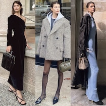 ミラノでパリでモデルのマギーをキャッチ！ ノーボトムルックやミニ丈のお手本私服を拝見！