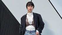 【40代スナップ】チラリ「レース」使いでスニーカーコーデの「女」度をアップ！｜福井清夏さん