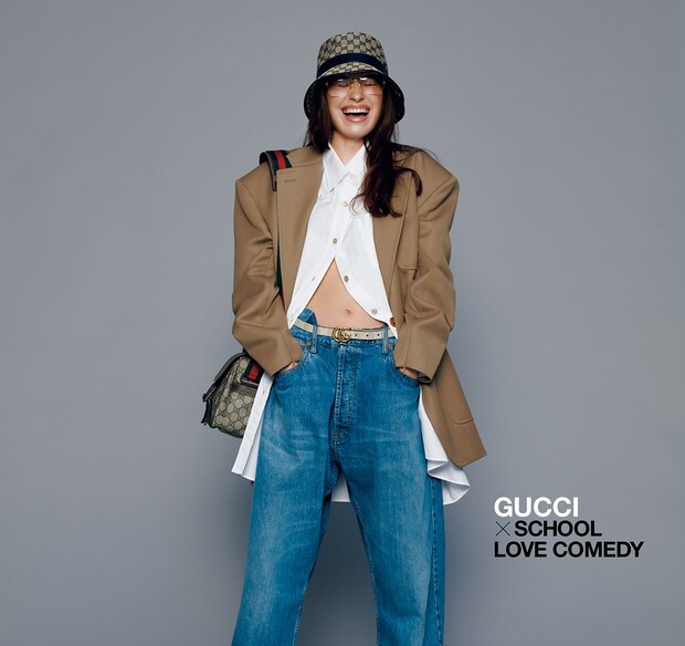 NYの学園ラブコメの登場人物風。Babymixとあの人気モデルが【GUCCI】で仕掛ける服の魔法