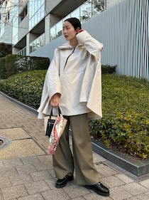 おしゃれポンチョでキレイめアウトドアスタイル【365 DAYS SNAP】ビームス桑原優季さんの私服