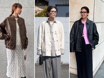 【40代スナップ7選】レザー、デニム、もこもこ…秋のアウタースタイルを素材で楽しむ人が続出！