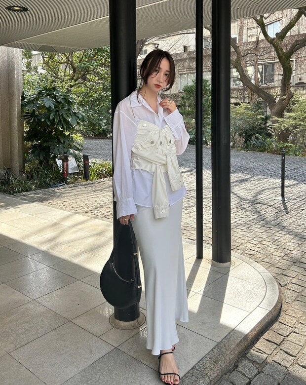 シャツにON。FRAY I.Dのデニムビスチェめちゃくちゃ使える!【365 DAYS SNAP】阿部友里那さんの私服