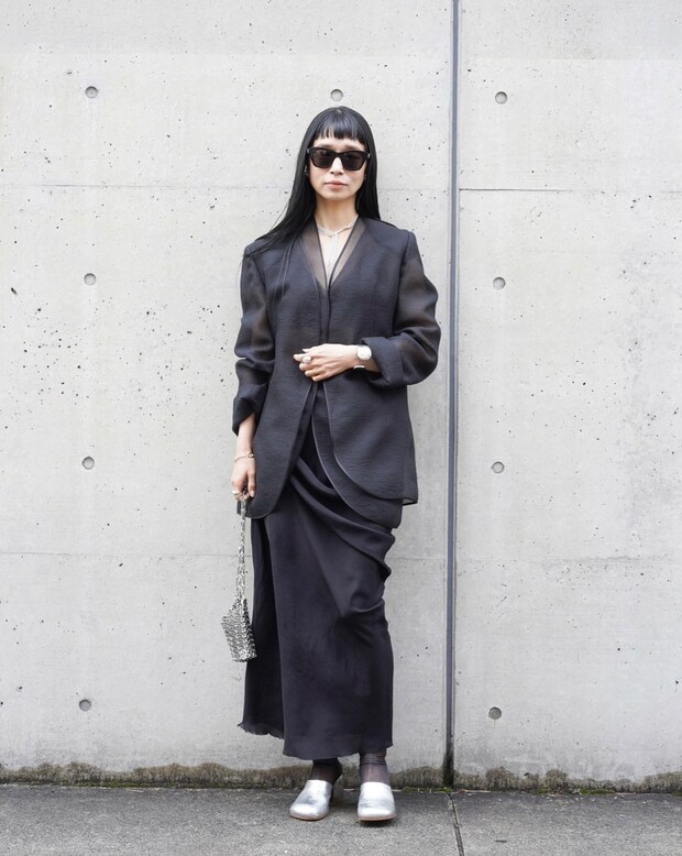 話題のブランド、ジア ストゥディオスのブラックが素敵【365 DAYS SNAP】浅川 梢さんの私服