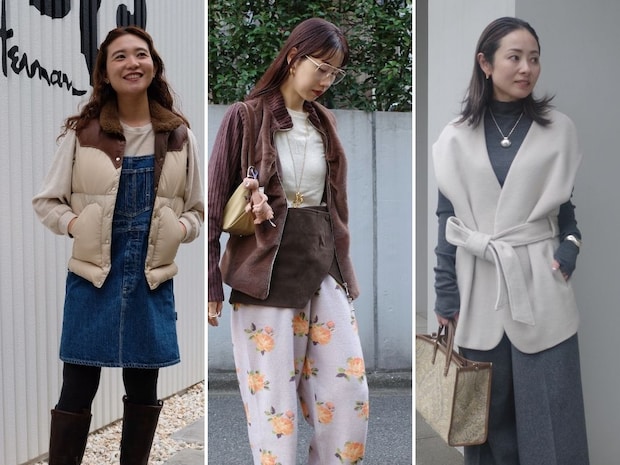 【40代スナップ7選】今季は「袖なしアウター」「ジャコット」が人気です♡｜業界人コーデまとめ