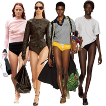 まだまだ続くノーボトムルック人気。ランウェイから2024年春夏のホットワードをピックアップ