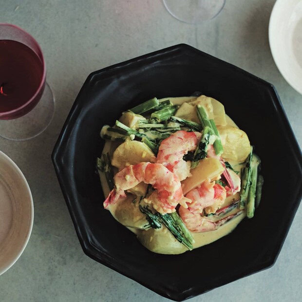 生クリーム＆カレー風味でかぶの新たな魅力発見『えびとかぶのカレークリーム煮』がワインと合う！