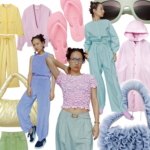 40代以上が着る【甘くないパステルカラー】が素敵。スタイリスト百々千晴さんと考える旬リスト