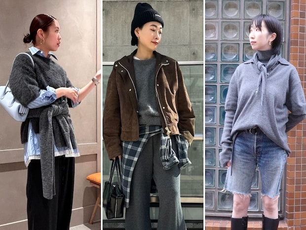 【40代スナップ7選】差し色、ニットオンニット…おしゃれな人のニットは「レイヤード」がカギ!