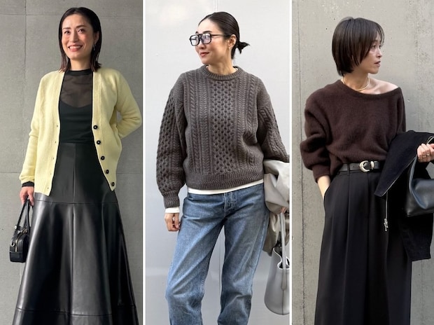 【40代スナップ7選】今季、ニットも「ブラウン」が大人気!差し色ビビッドカラーで味変も♡