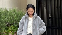 【40代スナップ】旬です！「ファーブルゾン」を主役見せするスッキリコーデ｜尾崎こずえさん
