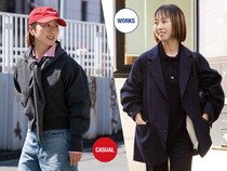 キャップ、三角ストールの旬アイテムコーデも「グレー×赤」の色使いで【大人洗練トラッド】に！