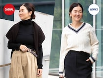 40代、「洗練トラッド」スタイルはバッグやシューズなど【ツヤ小物】で女っぽくまとめて！