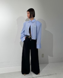 ビッグショルダーシャツ＋ランジェリーで洒落感UP！【365 DAYS SNAP】藤井かんなさんの私服コーデ