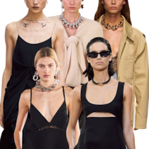 ボリュームネックレスに視線集中。ランウェイでも街でも、遠目でも分かるネックレスがトレンドです