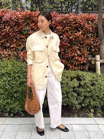 メンズシャツにパール＆バレエシューズ、がいいんです【365 DAYS SNAP】水口絢詠さんの私服コーデ