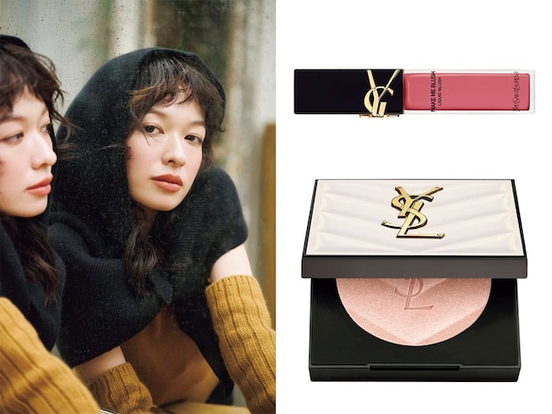 落ちないベリーカラーが洒落てる♡12時間発色が続きリップ代わりにも【YSL】チーク&ハイライター