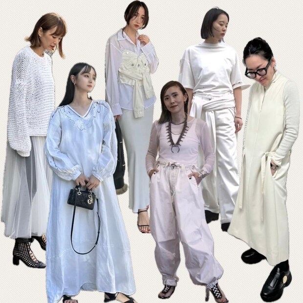 旬のバランスは白８割＋黒２割!? おしゃれ業界人スナップから分かったオールホワイトコーデの法則