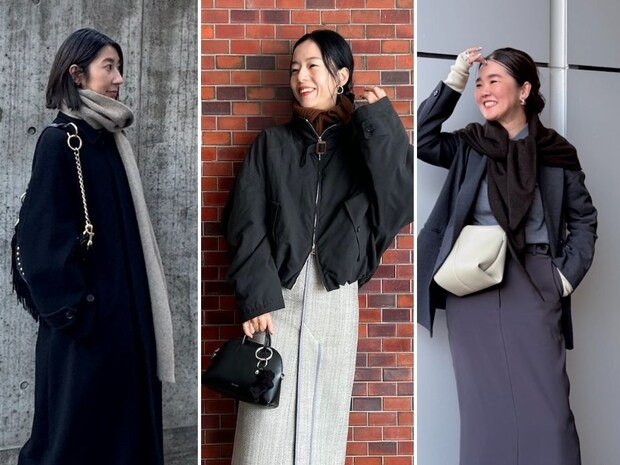 【40代スナップ7選】「首周り」を盛って、冬のおしゃれさんは防寒も洒落感も両取りしてます♡