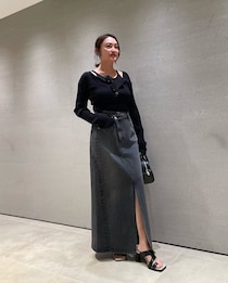 上半身、小っちゃ！アメスリタンクとクロップト丈で旬シルエットに【365日スナップ】八木沼志乃さん