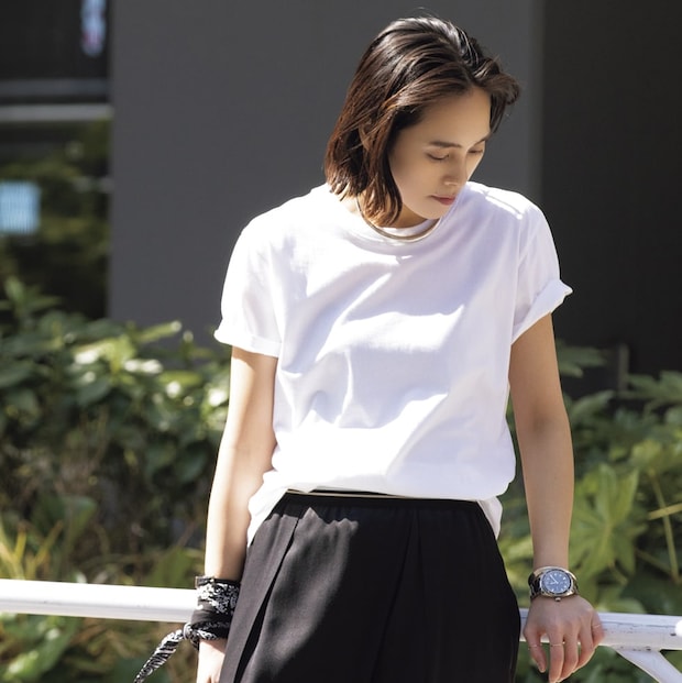 スナップ担当編集Iが分析！【Tシャツ×パンツ】のシンプルスタイルでも洒落てる理由とは？