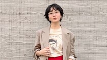 【40代スナップ】大人の古着MIXコーデは「メタリックフレーム」のメガネで清潔感を｜遠山涼子さん
