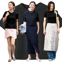 大きめサイズはNG！おしゃれ業界人の【黒T】コーデはカラーボトムやジュエリーでキレイめが正解