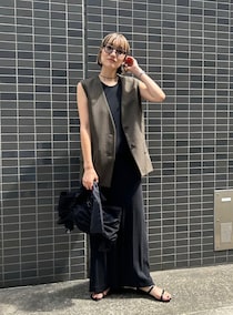 カップ入りで楽なのにスタイリッシュ！アメスリワンピ、使えます【365日スナップ】宇佐美菜々さん