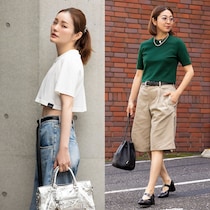 コンパクトな【クロップト丈】、はっきりした【カラー】でTシャツの着こなしをアップデートしよう