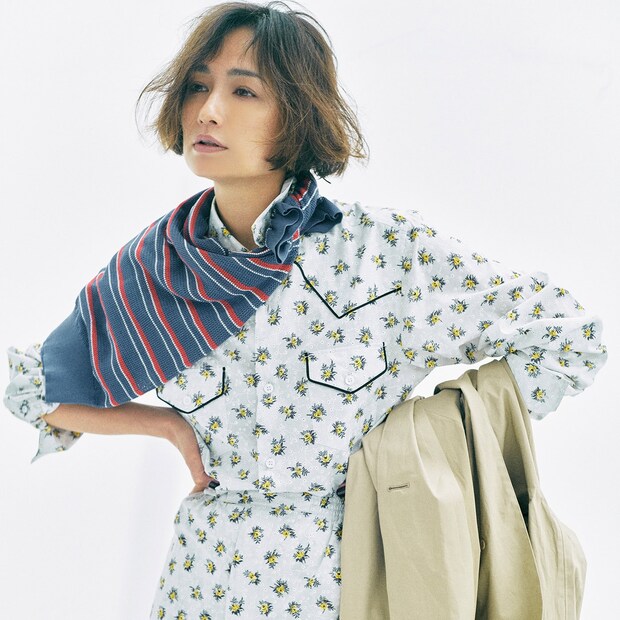 佐田真由美が着る、ハイブランドのメンズアイテム【PRADA】甘くない花柄が超、可愛い！