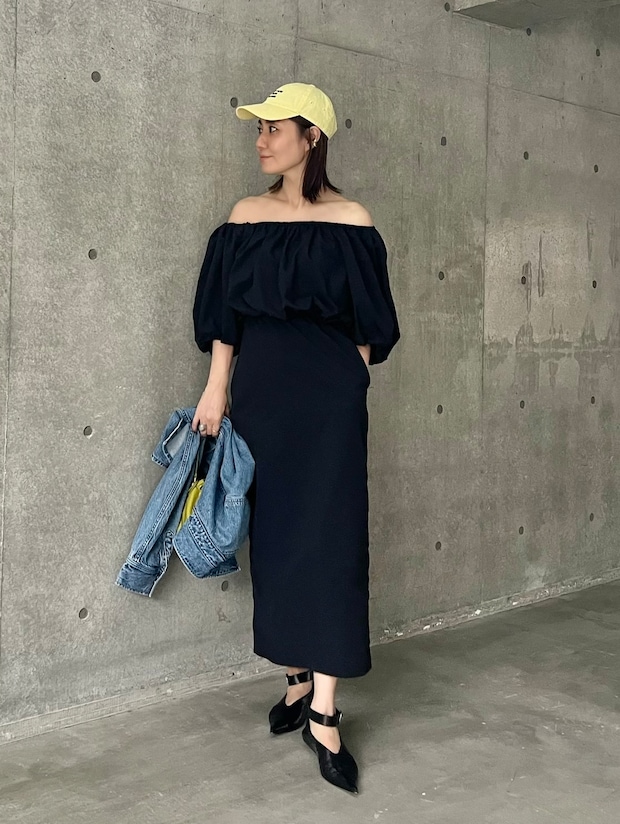 洗濯機OK、オフショルにできる天才ワンピースは週２～３回着ちゃう【365日スナップ】東原妙子さん