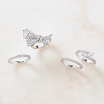 40代以上の結婚指輪は21世紀のキング・オブ・ダイヤモンド【グラフ】のホワイトゴールドリングを