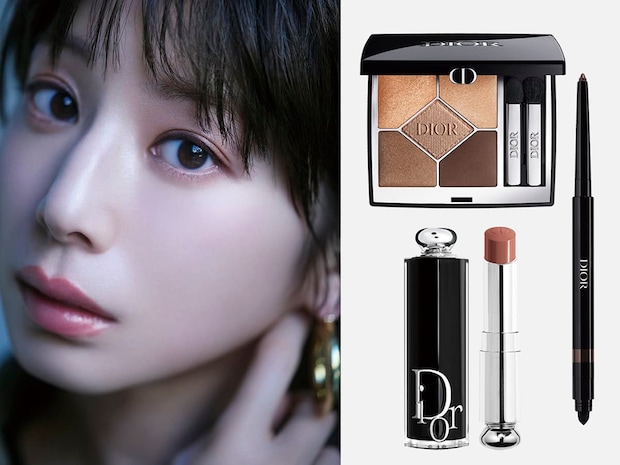 あえてチークをレス。際立つ透明感、印象的な目と唇に！【夏帆×大人の河北メイク×ディオール】