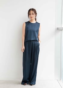 まさに夏の高見えセットアップ！華奢ストラップのサンダルが気分【365日スナップ】佐藤麻理奈さん