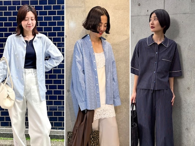 【40代スナップ7選】羽織りでもセットアップでも。春は爽やかな「柄シャツ」に人気が集中！