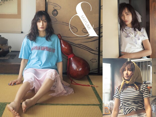 シアーにレース、派手色T。写真家・横浪 修が描く、レトロな世界の佐田真由美Tシャツルック4選