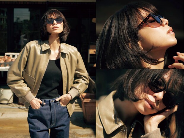 夏の必需品【サングラス】スタイルには「リップの色選び」や「ヘアへのひと手間」が超絶大事です