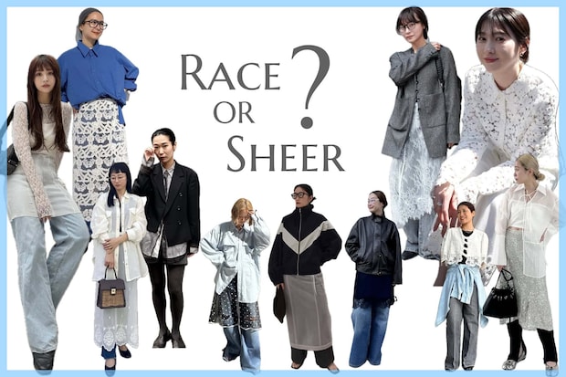 40代にも大流行。春夏の重ね着は【シアー素材】【レース】をフル活用して！｜業界人スナップ11選