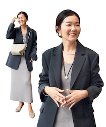 韓国ブランドっぽいデザインのジャケットがお気に入りです！【目黒越子さんの私服スナップ】