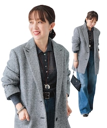 おしゃれな大人の「おじさんっぽく見えない」ツイードジャケットコーデ【泉 亜希子さんの私服スナップ】