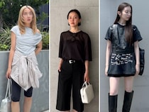 快適で美脚見え。今季Tシャツは「ハーフ＆ショートボトム」で断然洒落る！【40代スナップ7選】