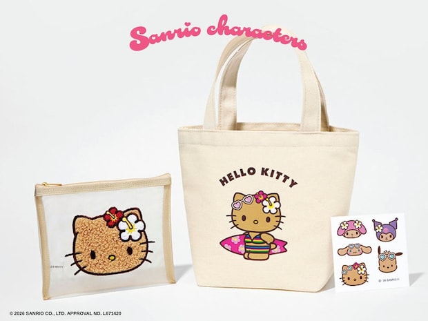 毎年完売店が続出!sweet8月号【日焼けサンリオキャラ】トート、ポーチ、シールの豪華3点付録が可愛すぎる