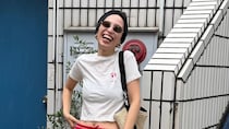 【40代スナップ】3歳の娘と共有♡ 「キッズTシャツ」をちびT感覚で着こなし！｜山岸ひなのさん