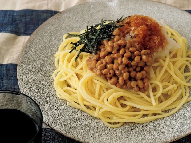和えるだけ。かんたん美味しい【納豆スパゲッティ】買い出しも料理時間もないときにお助けレシピ