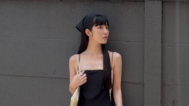 【40代スナップ】夏は「ブラックワンピ」と「透明ジュエリー」で涼しげに決まる|萩野愛梨さん