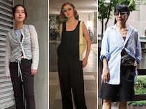 透け感ブームのこの夏、靴もジュエリーもサングラスも「クリア」が狙い目！【40代スナップ7選】
