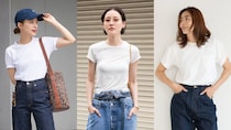 「今季はコンパクトサイズが気になります」おしゃれな40代の【白T＆デニム】スナップ3選