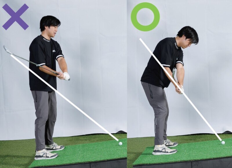 ツマ先上がりのライはクラブを短く持って!アイアンをうまく打つ3つの要素