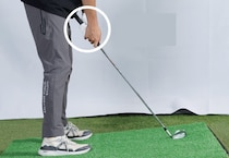 ツマ先上がりのライはクラブを短く持って！アイアンをうまく打つ3つの要素